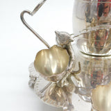 Victorian Novelty Silver Plated Large Boiled Egg Serving Set Antique c1890