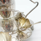 Victorian Novelty Silver Plated Large Boiled Egg Serving Set Antique c1890
