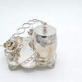 Victorian Novelty Silver Plated Large Boiled Egg Serving Set Antique c1890