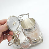 Victorian Novelty Silver Plated Large Boiled Egg Serving Set Antique c1890