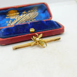 15ct Gold, Peridot & Pearl Suffragette Insect Brooch Antique c1910 Edwardian