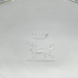 George III Sterling Silver Heraldic Crested Salver Dish Antique 1785 London