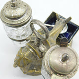 Victorian Silver Plated Novelty Donkey Form Cruet Set Antique c1880 Kitemark