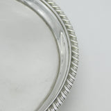 George III Sterling Silver Heraldic Crested Salver Dish Antique 1785 London