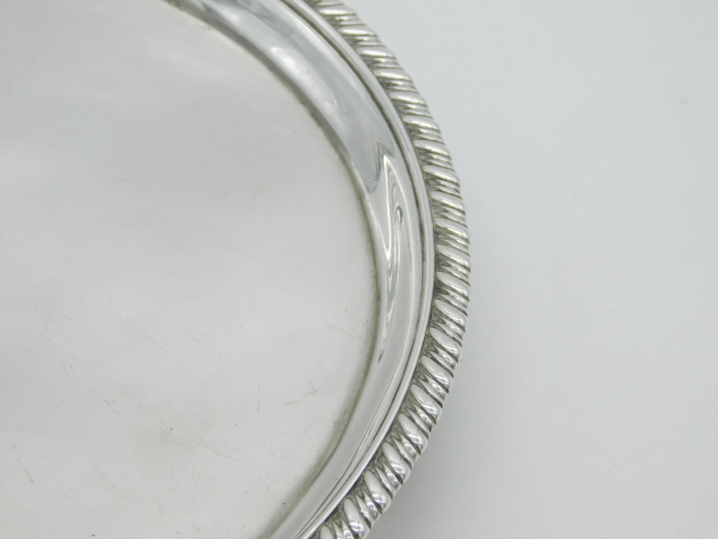 George III Sterling Silver Heraldic Crested Salver Dish Antique 1785 London