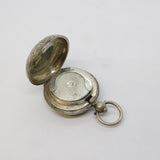 Edwardian Sterling Silver Floral Sovereign Case Fob Antique 1905 Birmingham
