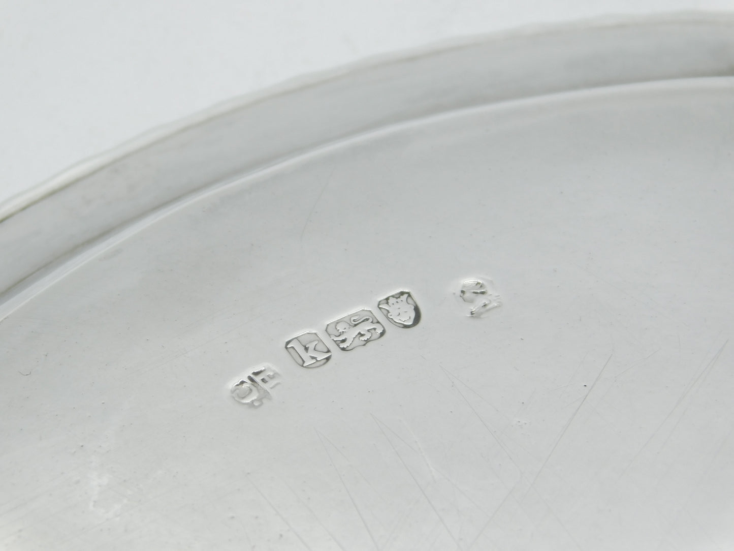 George III Sterling Silver Heraldic Crested Salver Dish Antique 1785 London