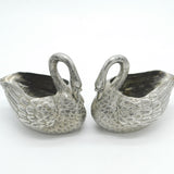 Victorian Novelty Silver Plated Swan Form Sweet Treat Bowls Antique c1880