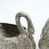 Victorian Novelty Silver Plated Swan Form Sweet Treat Bowls Antique c1880