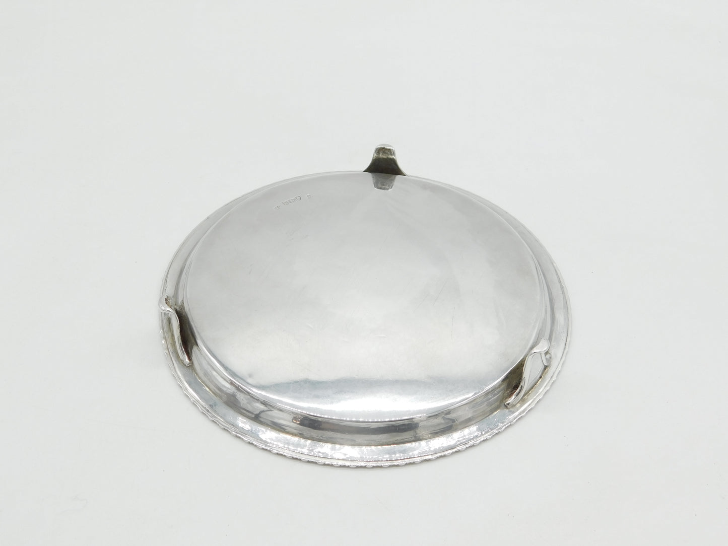 George III Sterling Silver Heraldic Crested Salver Dish Antique 1785 London