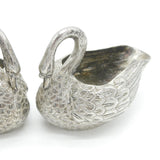 Victorian Novelty Silver Plated Swan Form Sweet Treat Bowls Antique c1880