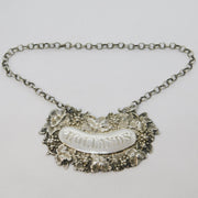 William IV Sterling Silver Hollands Gin Vine Pattern Decanter Label Antique 1835 Birmingham
