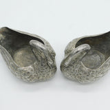 Victorian Novelty Silver Plated Swan Form Sweet Treat Bowls Antique c1880