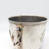 18th Century French .950 Silver Spanish Coin Set Porringer Cup Antique c1750