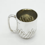 Victorian Sterling Silver Fluted Pattern Christening Mug Antique 1891 London