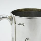 Victorian Sterling Silver Fluted Pattern Christening Mug Antique 1891 London