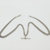 Victorian Sterling Silver Double Albert Graduating Watch Chain 1873 London 24"