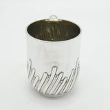 Victorian Sterling Silver Fluted Pattern Christening Mug Antique 1891 London