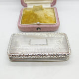 Georgian Sterling Silver Gilded Snuff Box Antique 1827 Birmingham Regency