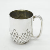 Victorian Sterling Silver Fluted Pattern Christening Mug Antique 1891 London