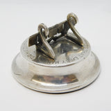 Admiral Lord Nelson Sterling Silver Enamel Sailing Flags Menu Holder Antique 1905 Birmingham