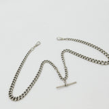 Victorian Sterling Silver Double Albert Graduating Watch Chain 1873 London 24"