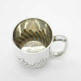 Victorian Sterling Silver Fluted Pattern Christening Mug Antique 1891 London