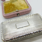 Georgian Sterling Silver Gilded Snuff Box Antique 1827 Birmingham Regency