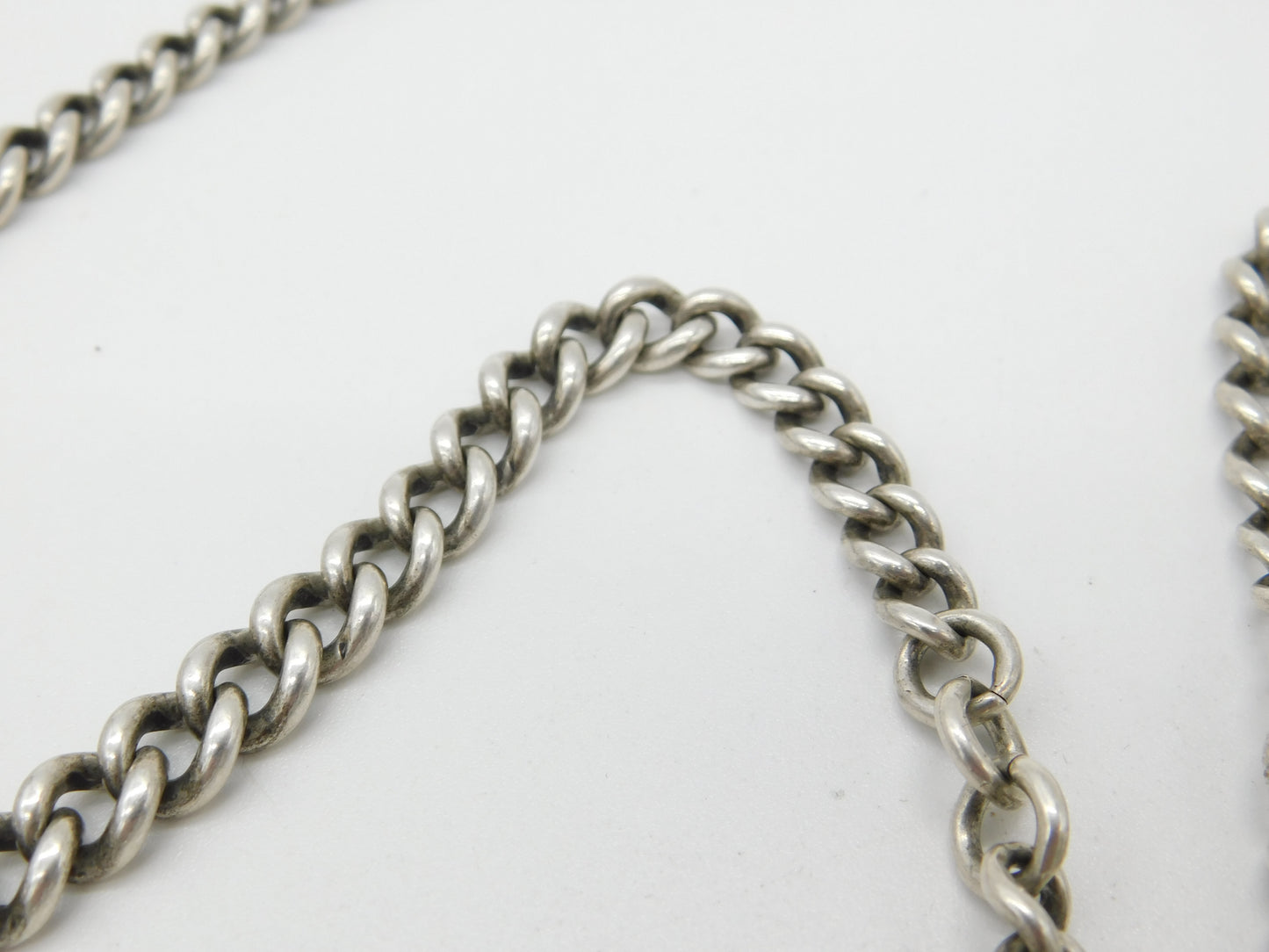 Victorian Sterling Silver Double Albert Graduating Watch Chain 1873 London 24"