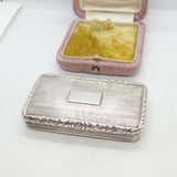 Georgian Sterling Silver Gilded Snuff Box Antique 1827 Birmingham Regency