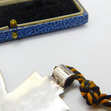 Sterling Silver & Colourful Enamel Greek Orthodox Cross Pendant Vintage 1972 London