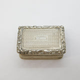 George IV Sterling Silver Vinaigrette Antique 1826 Birmingham William Simpson
