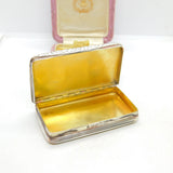 Georgian Sterling Silver Gilded Snuff Box Antique 1827 Birmingham Regency