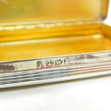 Georgian Sterling Silver Gilded Snuff Box Antique 1827 Birmingham Regency