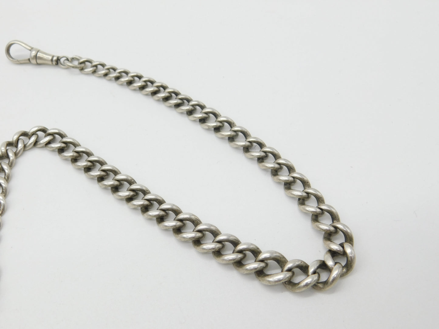 Victorian Sterling Silver Double Albert Graduating Watch Chain 1873 London 24"