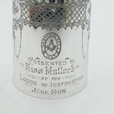 Edwardian Sterling Silver Masonic Interest Presentation Mug Antique 1907 London