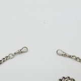 Victorian Sterling Silver Double Albert Graduating Watch Chain 1873 London 24"