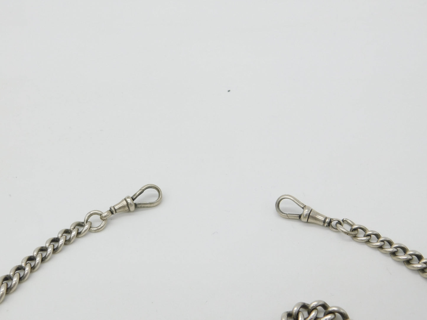 Victorian Sterling Silver Double Albert Graduating Watch Chain 1873 London 24"