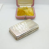 Georgian Sterling Silver Gilded Snuff Box Antique 1827 Birmingham Regency