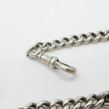 Victorian Sterling Silver Double Albert Graduating Watch Chain 1873 London 24"