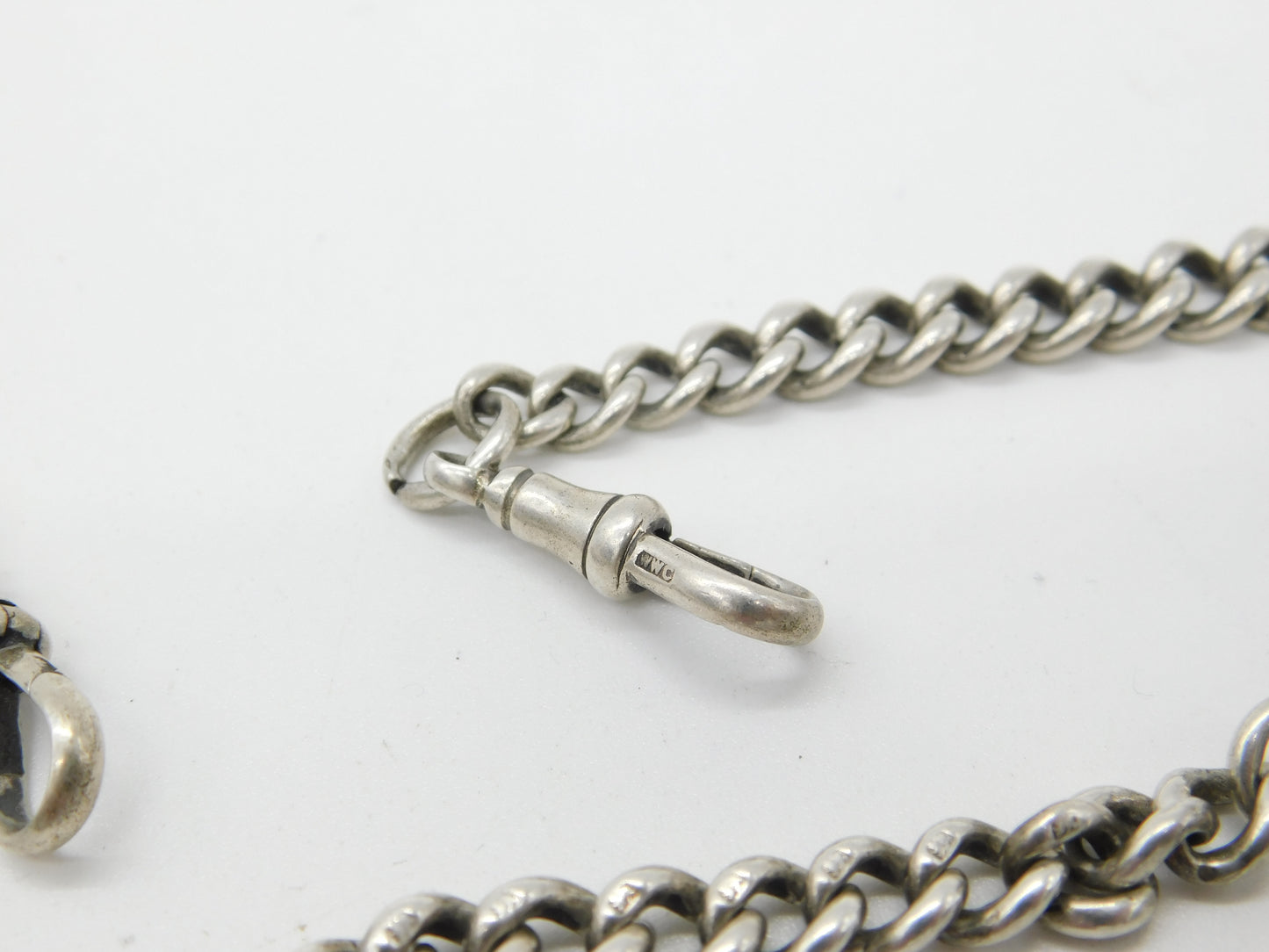 Victorian Sterling Silver Double Albert Graduating Watch Chain 1873 London 24"