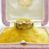 Victorian 18ct Yellow Gold & Five-Stone Citrine Dress Ring Antique 1872 Size M