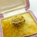 Victorian 18ct Yellow Gold & Five-Stone Citrine Dress Ring Antique 1872 Size M