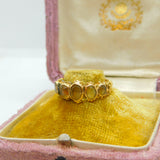 Victorian 18ct Yellow Gold & Five-Stone Citrine Dress Ring Antique 1872 Size M