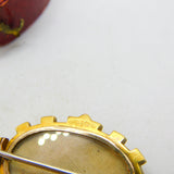 Victorian 15ct Gold & Seed Pearl Mourning Brooch 1864 Birmingham Antique