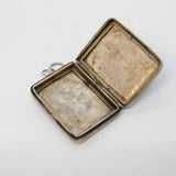 Victorian Sterling Silver Banded Agate Panel Locket Antique 1882 Birmingham