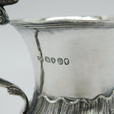 Victorian Sterling Silver Snake Handle Floral Cream Jug Antique 1839 London