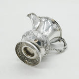 Victorian Sterling Silver Snake Handle Floral Cream Jug Antique 1839 London