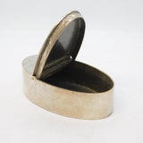 Early-Georgian Sterling Silver Oval Form Hinged Snuff Box Antique c1740