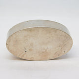 Early-Georgian Sterling Silver Oval Form Hinged Snuff Box Antique c1740